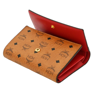MCM | Cognac Visetos Tri-Fold Wallet