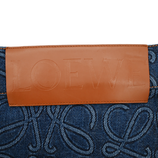 LOEWE | Blue Denim Anagram Logo Mini Skirt