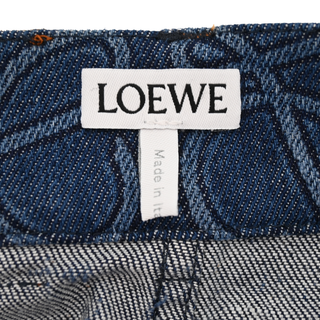 LOEWE | Blue Denim Anagram Logo Mini Skirt