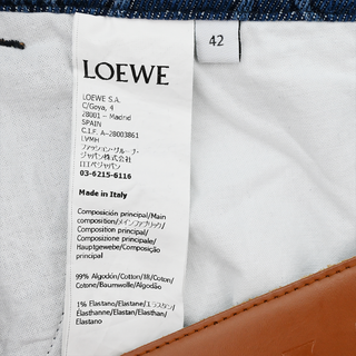 LOEWE | Blue Denim Anagram Logo Mini Skirt