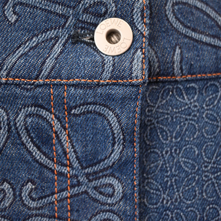 LOEWE | Blue Denim Anagram Logo Mini Skirt