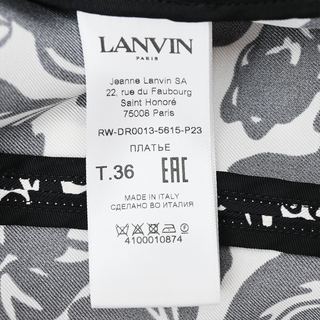 LANVIN | Floral Silk Wrap Midi Dress