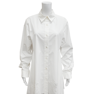 MONSE | White Lace Cascade Shirt Dress