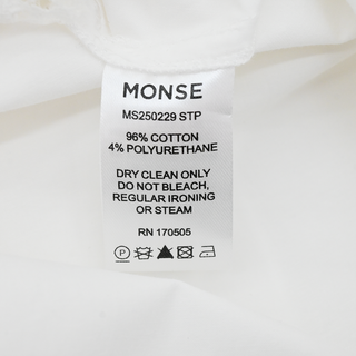 MONSE | White Lace Cascade Shirt Dress