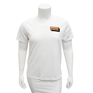 White Logo Patch Oversized T-Shirt