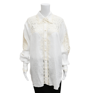 ZIMMERMANN | Lauren Embroidered Linen Shirt