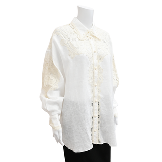 ZIMMERMANN | Lauren Embroidered Linen Shirt