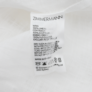 ZIMMERMANN | Lauren Embroidered Linen Shirt