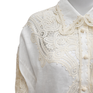 ZIMMERMANN | Lauren Embroidered Linen Shirt