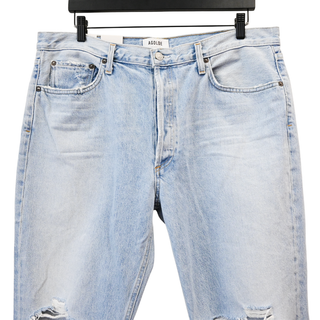 AGOLDE | Riley Distressed Straight Leg Cropped Jeans