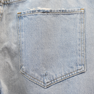 AGOLDE | Riley Distressed Straight Leg Cropped Jeans