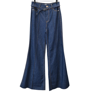 ZIMMERMANN | Ink Dark Wash Denim Wide Leg Jeans