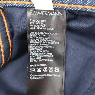 ZIMMERMANN | Ink Dark Wash Denim Wide Leg Jeans