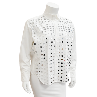 ESSENTIEL ANTWERP | Efirework Mirror White Button-Down Shirt