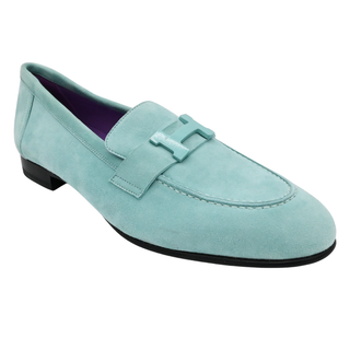 HERMES | Turquoise Paris Suede Loafers