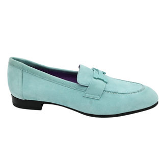 HERMES | Turquoise Paris Suede Loafers
