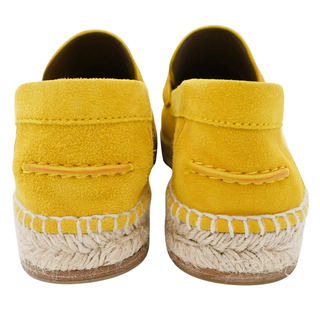 HERMES | Trip Yellow Suede Espadrilles