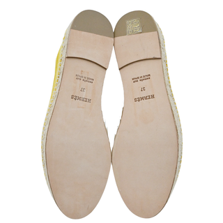 HERMES | Trip Yellow Suede Espadrilles
