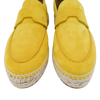 HERMES | Trip Yellow Suede Espadrilles