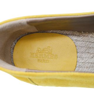 HERMES | Trip Yellow Suede Espadrilles