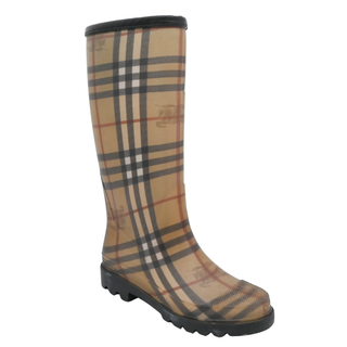 BURBERRY | Haymarket Check Rubber Rain Boots