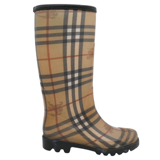 BURBERRY | Haymarket Check Rubber Rain Boots