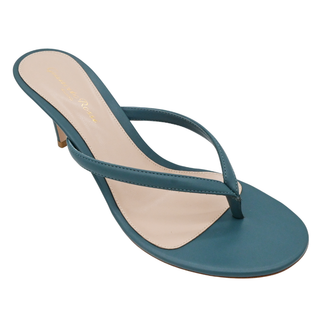 GIANVITO ROSSI | Calypso Blue Nappa Heeled Sandals