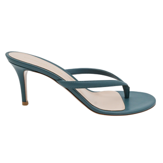GIANVITO ROSSI | Calypso Blue Nappa Heeled Sandals