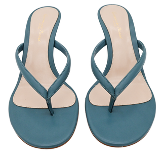 GIANVITO ROSSI | Calypso Blue Nappa Heeled Sandals
