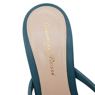 GIANVITO ROSSI | Calypso Blue Nappa Heeled Sandals