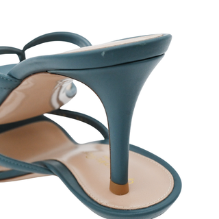 GIANVITO ROSSI | Calypso Blue Nappa Heeled Sandals