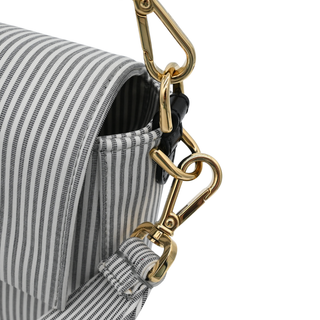 FENDI | Striped Cotton Baguette Bag