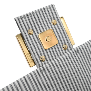 FENDI | Striped Cotton Baguette Bag