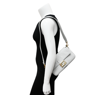 FENDI | Striped Cotton Baguette Bag