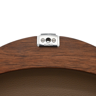 EITTEM | Moon Woodgrain Walnut Clutch Bag