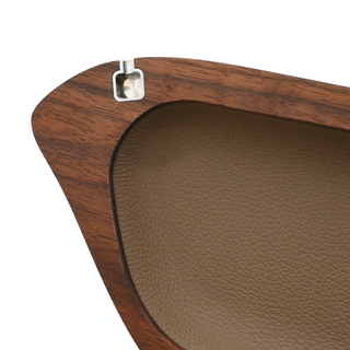 EITTEM | Bird Woodgrain Walnut Clutch Bag