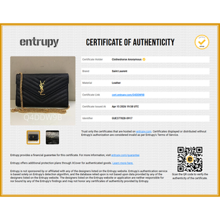 SAINT LAURENT | Black Grain De Poudre Cassandre Chain Wallet