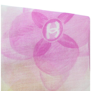 CHANEL | Camellia Pastel CC Semi-Sheer Scarf