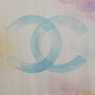 CHANEL | Camellia Pastel CC Semi-Sheer Scarf