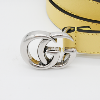 GUCCI | GG Marmont Light Yellow Thin Belt