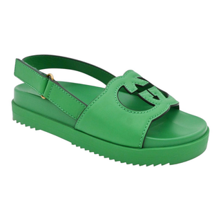 GUCCI | Chunky Green Leather GG Sandals
