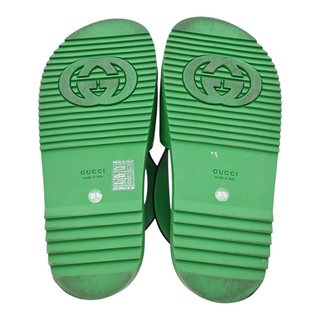 GUCCI | Chunky Green Leather GG Sandals