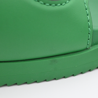 GUCCI | Chunky Green Leather GG Sandals