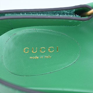 GUCCI | Chunky Green Leather GG Sandals