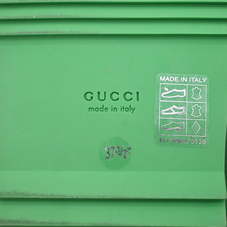 GUCCI | Chunky Green Leather GG Sandals