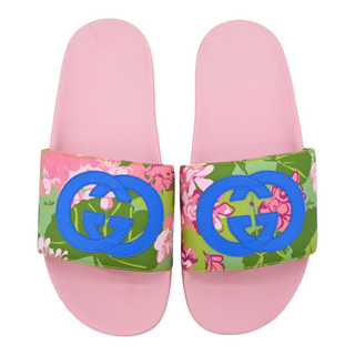 GUCCI | Pursuit Floral Print GG Slide Sandals