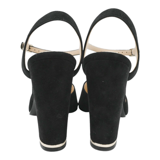 CHANEL | Black Suede Block Heels