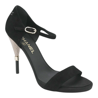 CHANEL | Black Suede CC High-Heels