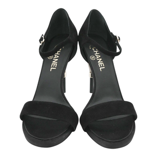 CHANEL | Black Suede CC High-Heels