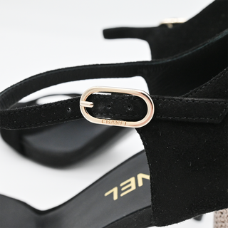 CHANEL | Black Suede CC High-Heels